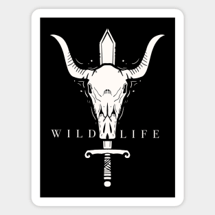 wild life animal skull and sord   illustration Magnet